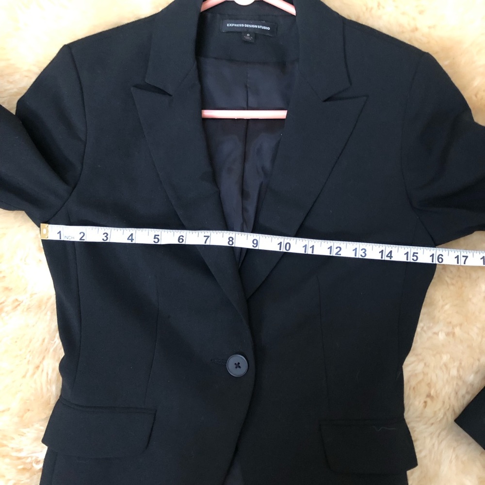 Express Design Studio Black Button Suit Jacket 0 - image 3